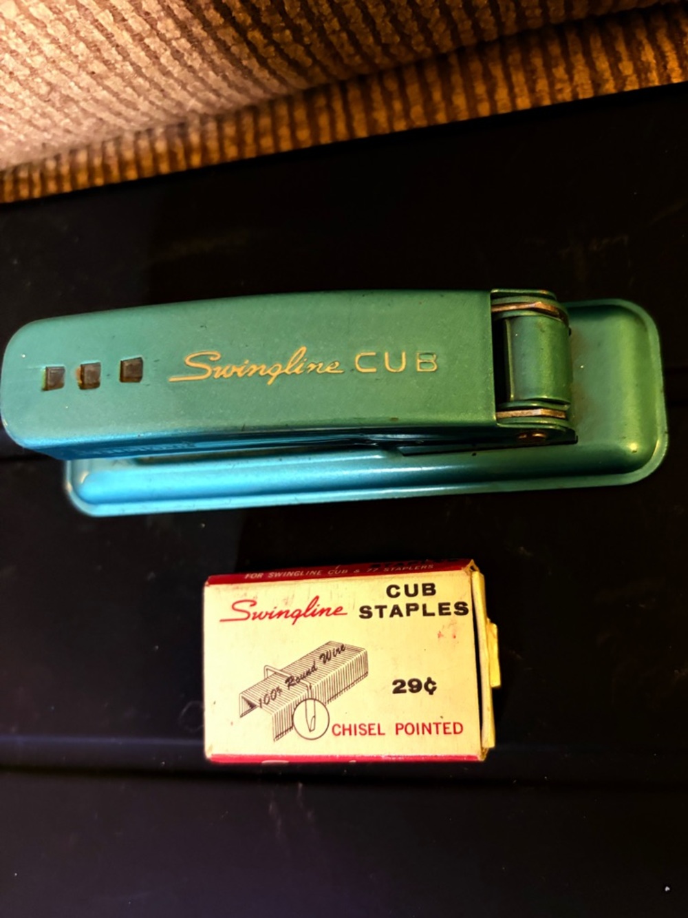 Swingline Cub Vintage Teal Stapler & Staples